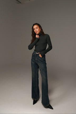 סריג פאולה אפור כהה