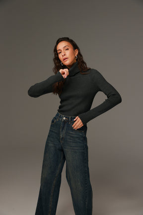 סריג פאולה אפור כהה