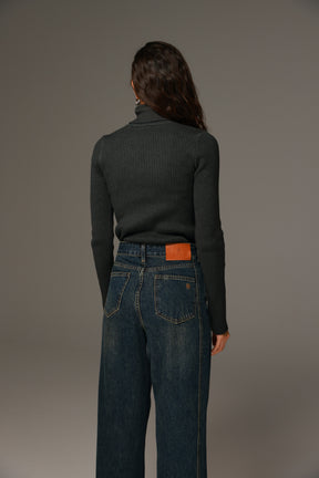 סריג פאולה אפור כהה