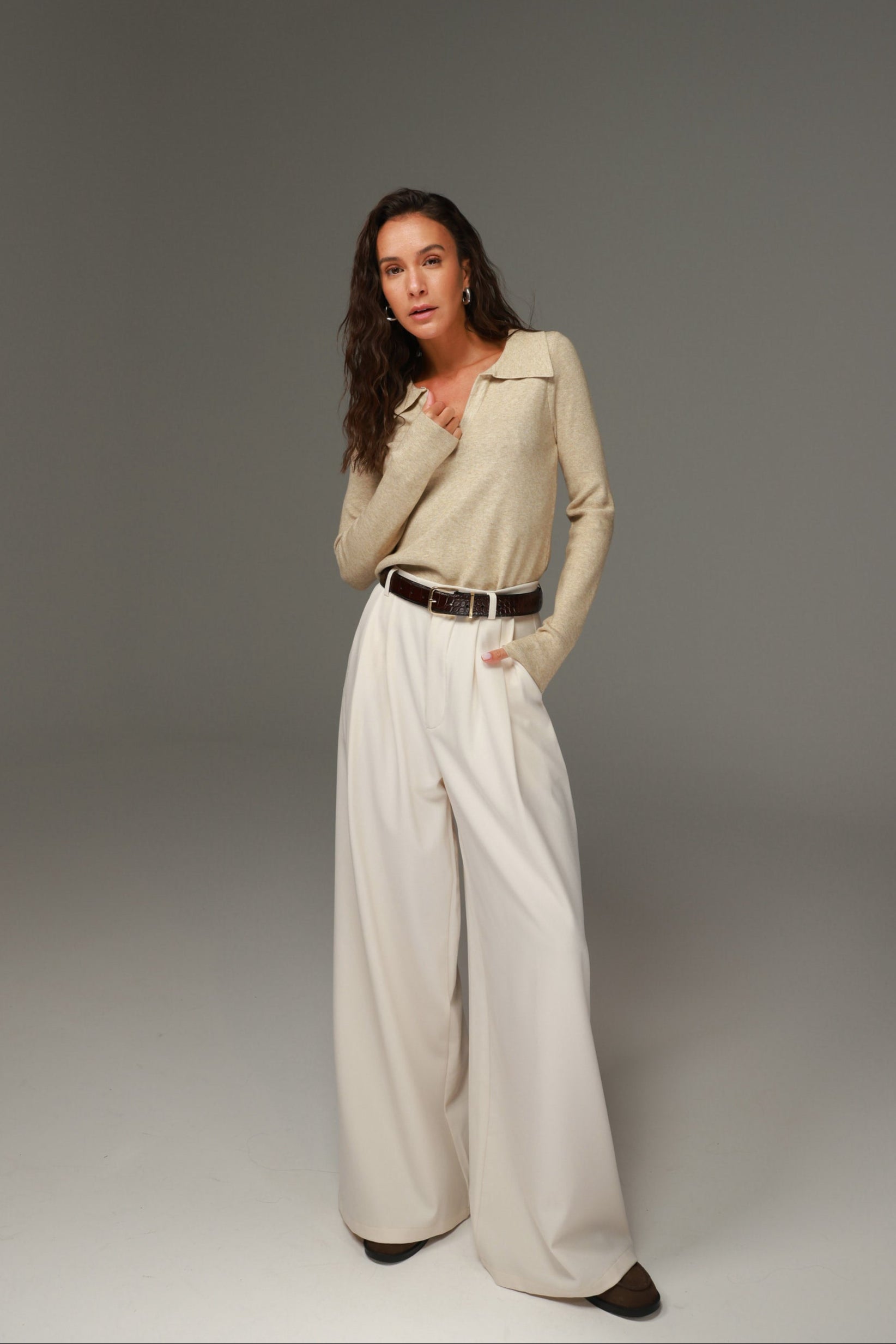 חולצת סריג ליזה בז'