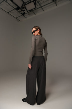 חולצת גבי אפור כהה