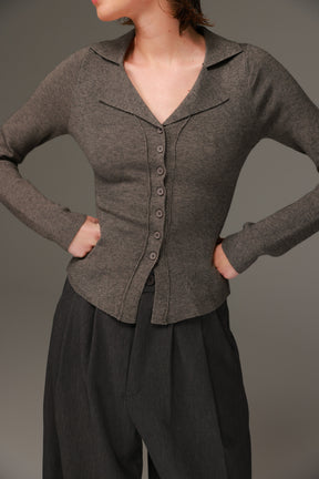 חולצת גבי אפור כהה