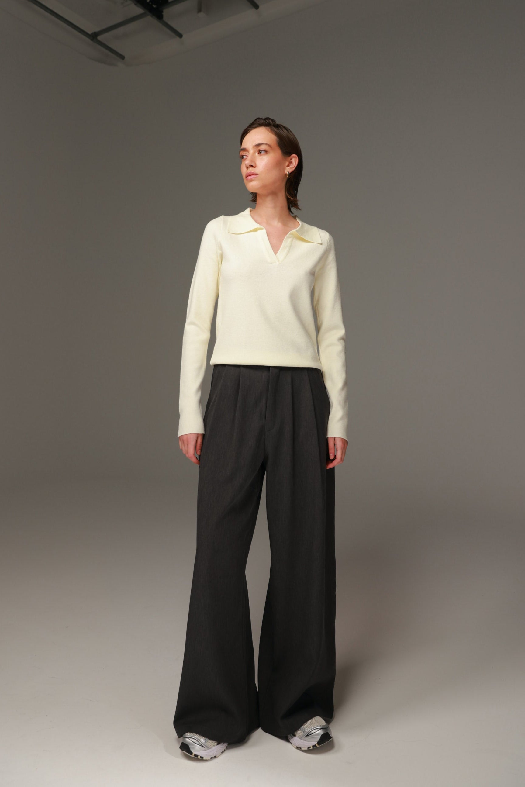 חולצת סריג ליזה שמנת