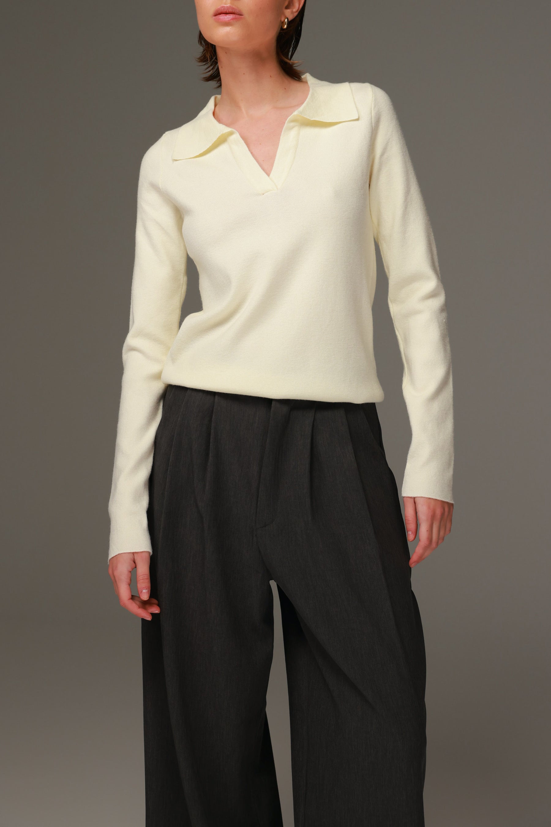 חולצת סריג ליזה שמנת