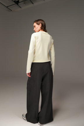 חולצת סריג ליזה שמנת