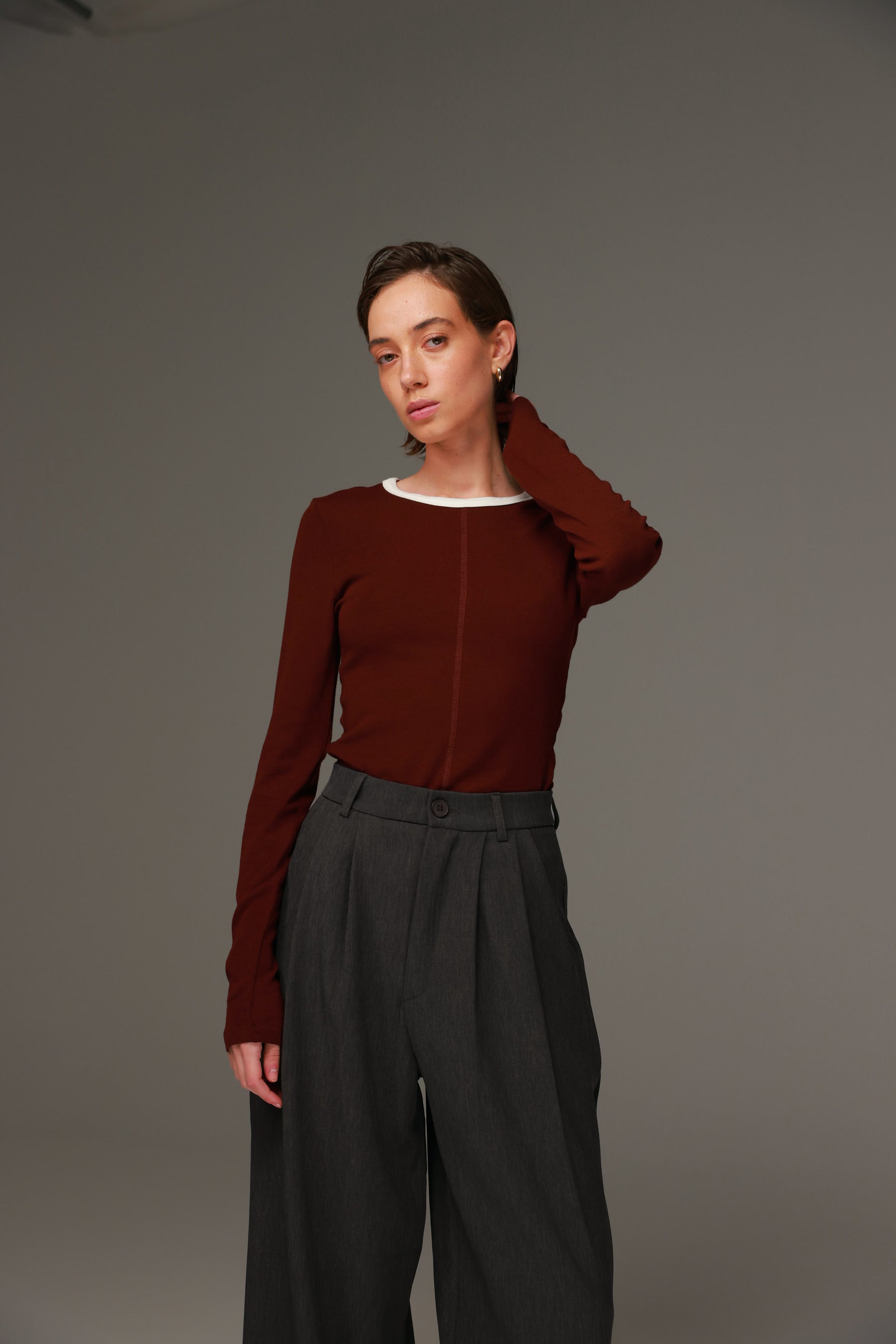 חולצת מלורי בורדו