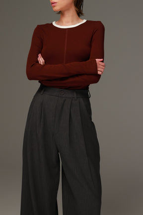 חולצת מלורי בורדו