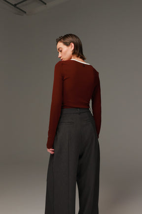 חולצת מלורי בורדו