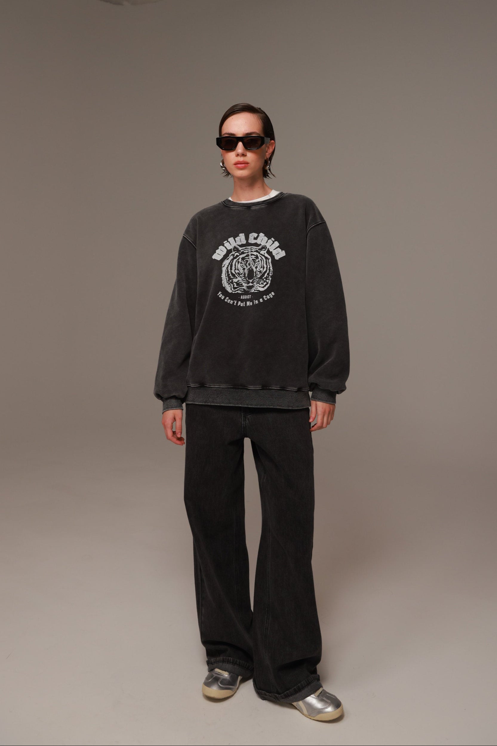 סוויטשירט טייגר שחור