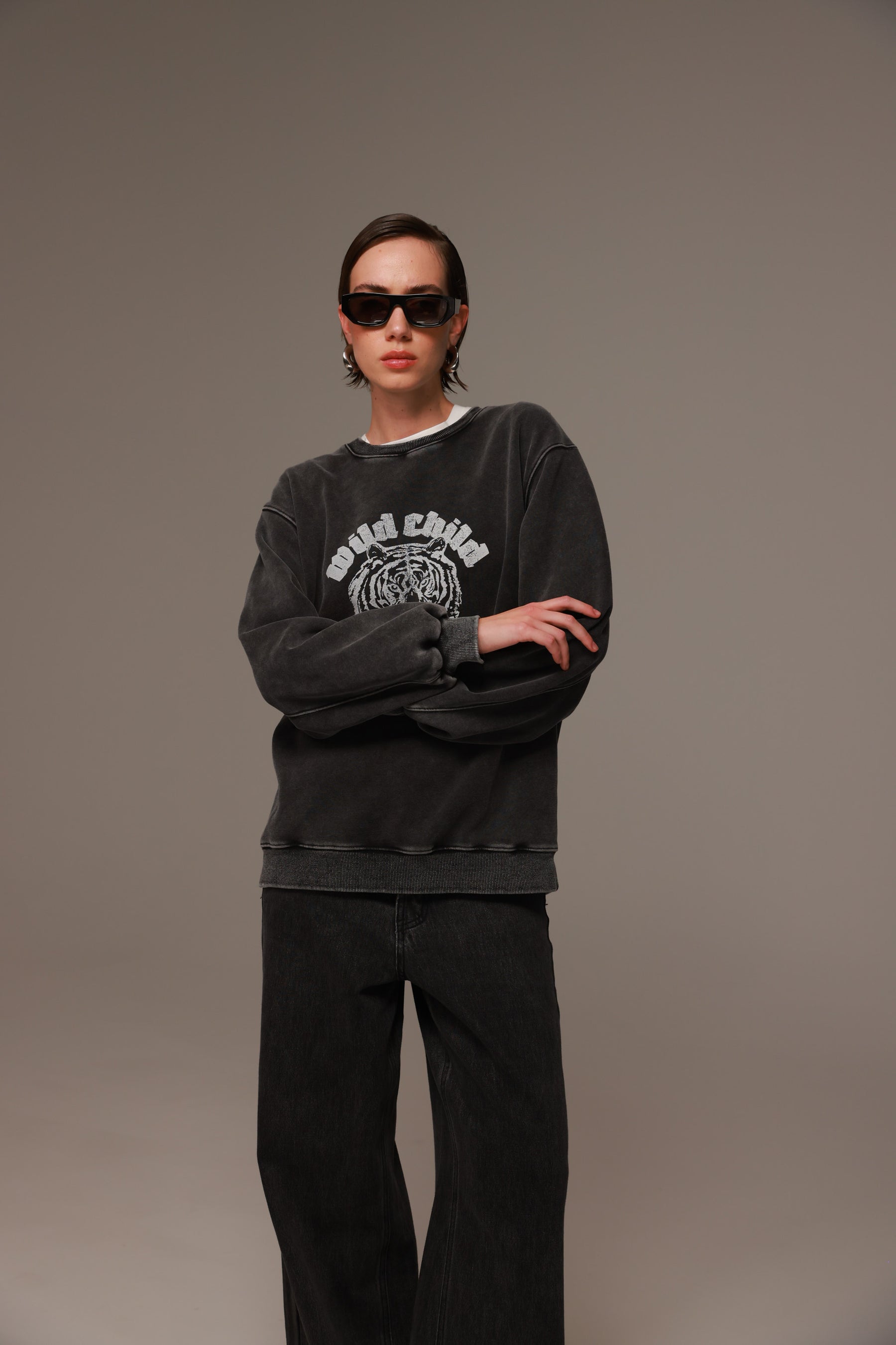 סוויטשירט טייגר שחור