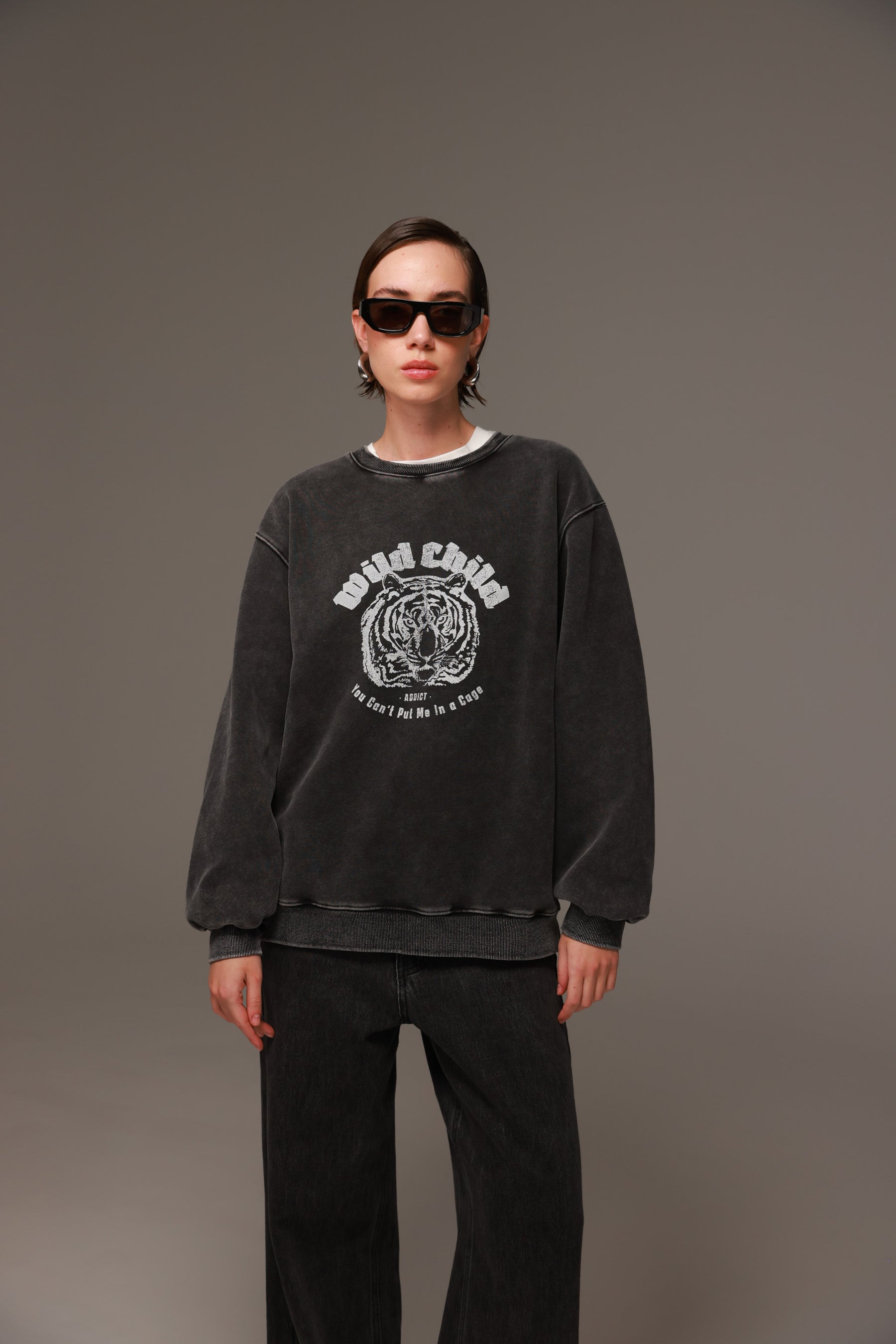 סוויטשירט טייגר שחור