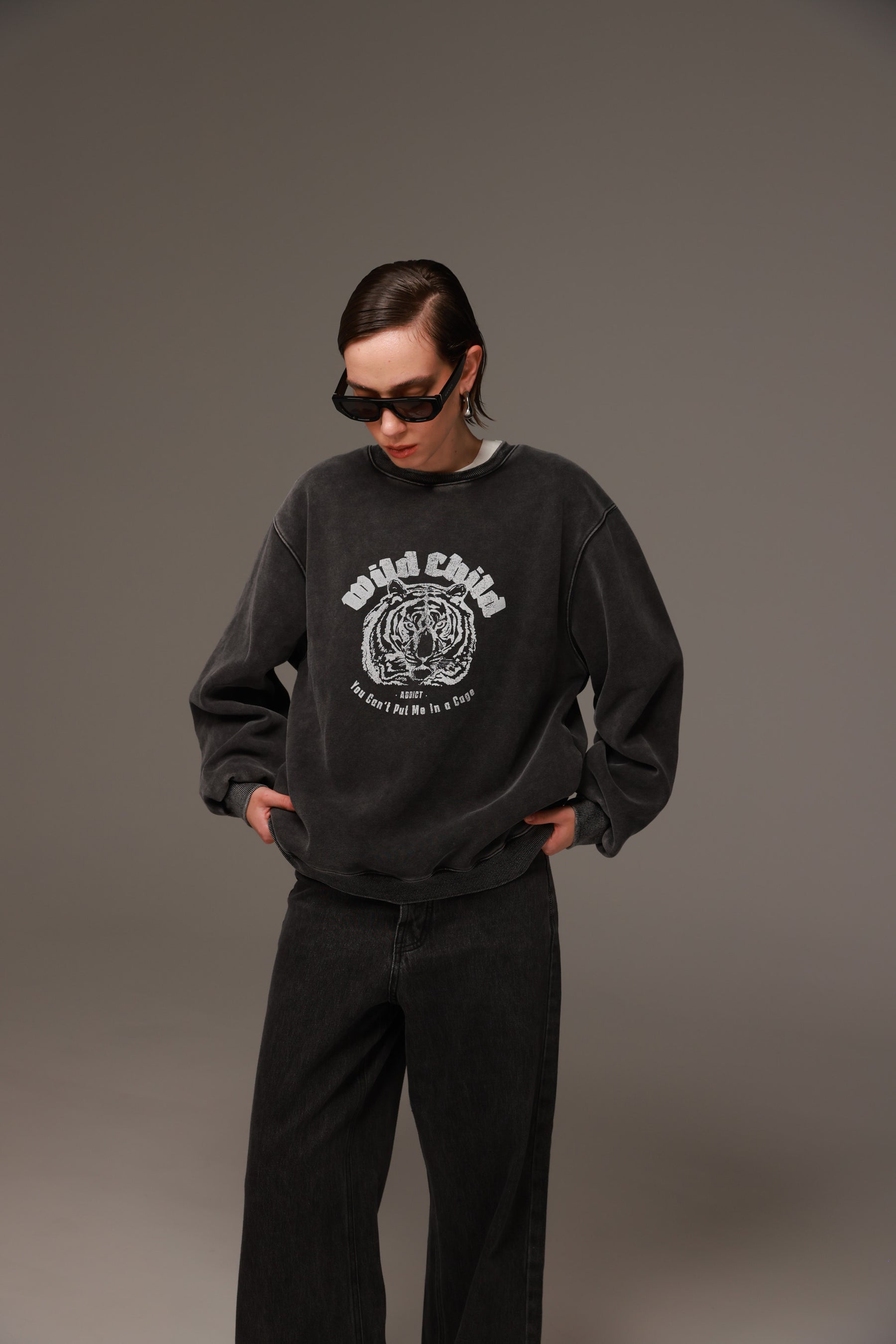 סוויטשירט טייגר שחור