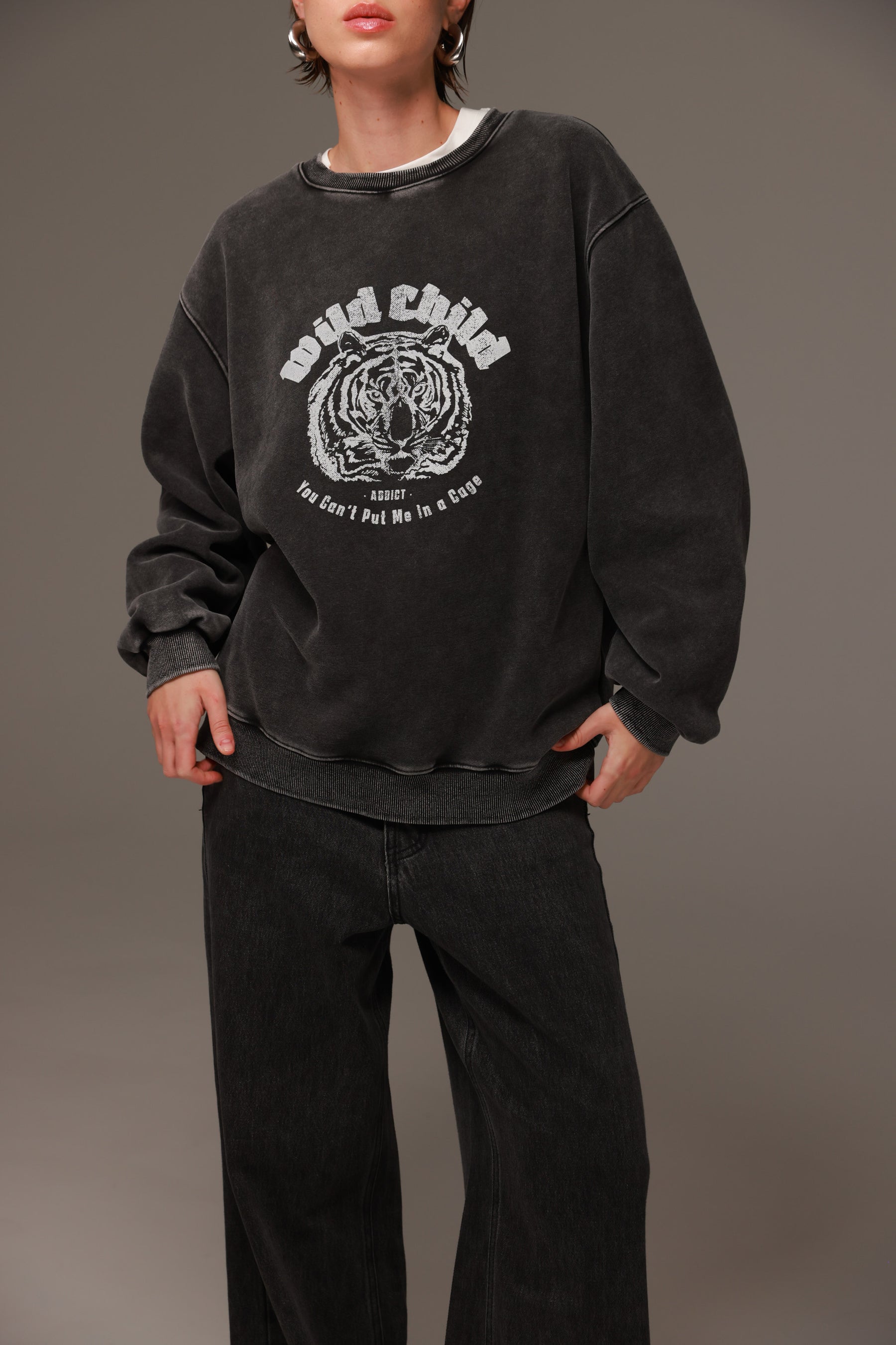 סוויטשירט טייגר שחור