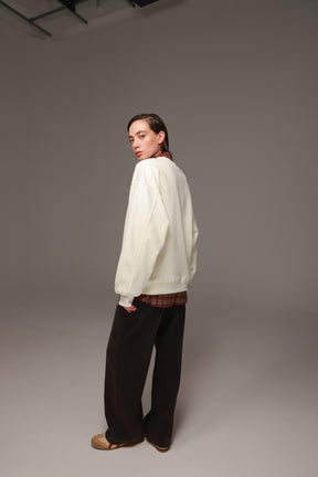 סוויטשירט ריילי שמנת