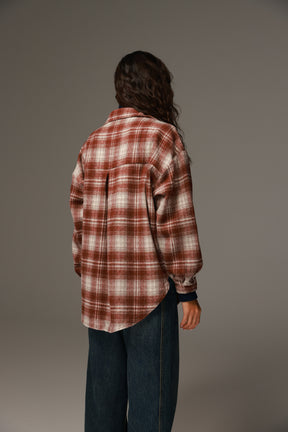 ג'קט ריינה משבצות חמרה