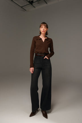 חולצת סריג ליזה חום