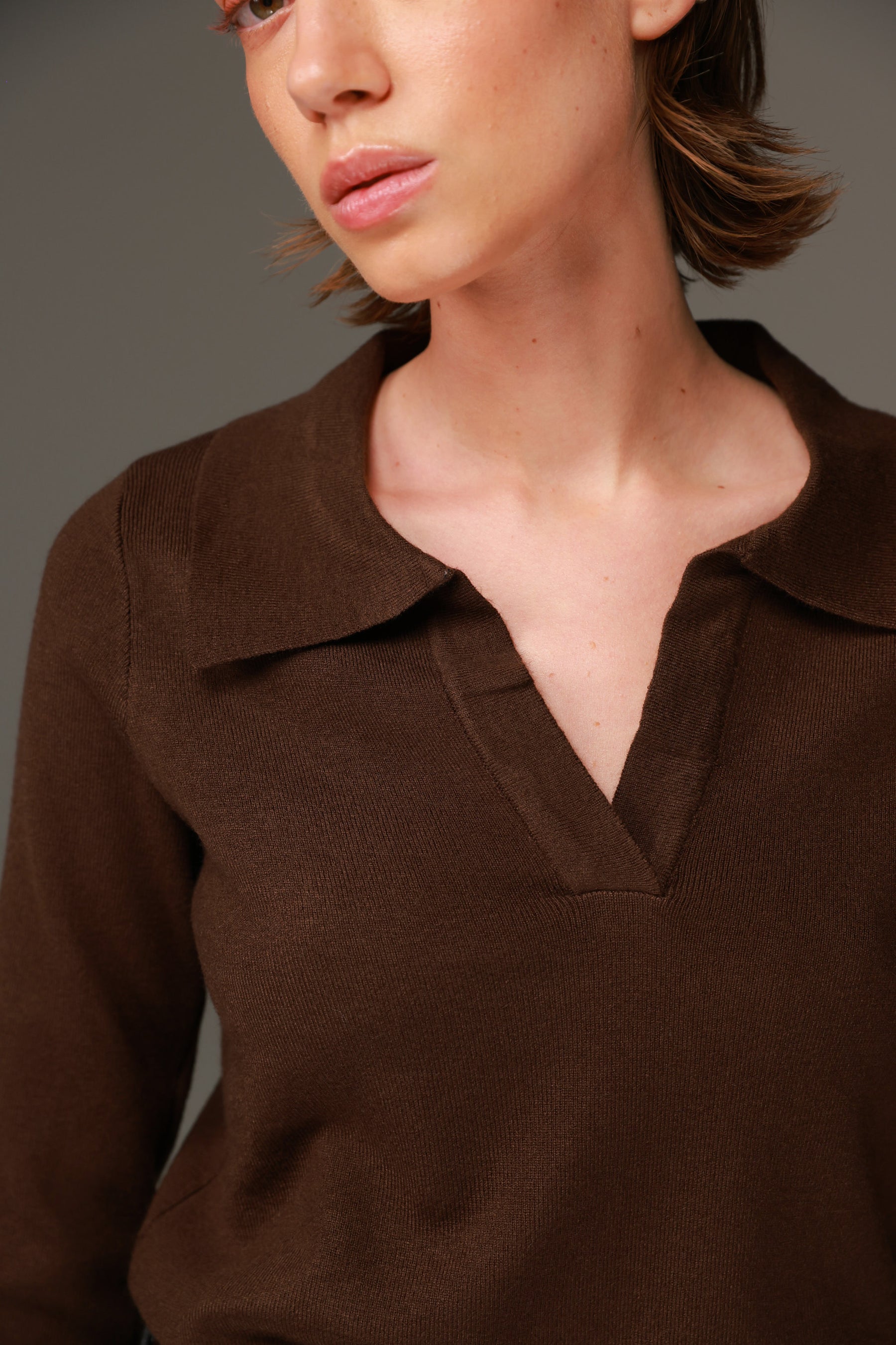 חולצת סריג ליזה חום