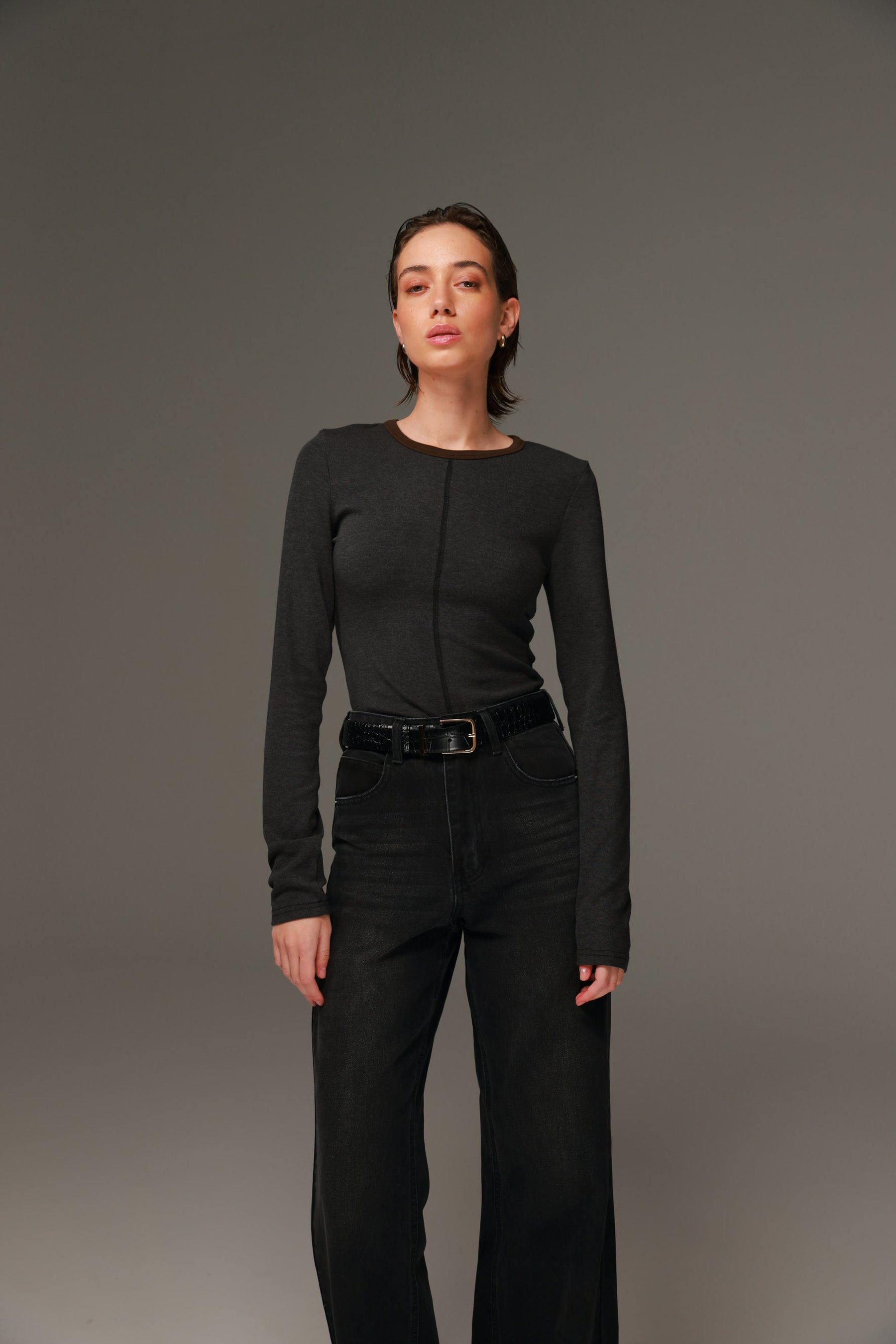 חולצת מלורי אפור כהה