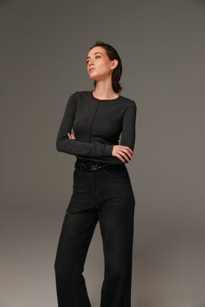 חולצת מלורי אפור כהה