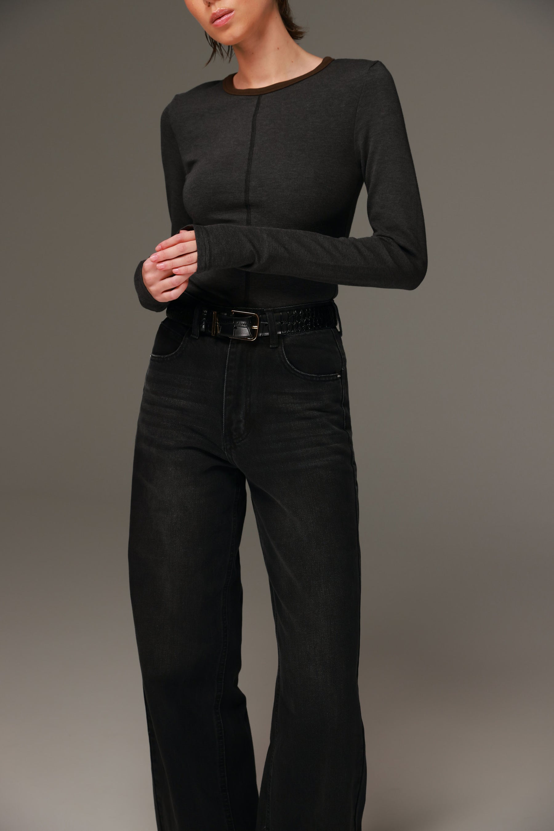 חולצת מלורי אפור כהה