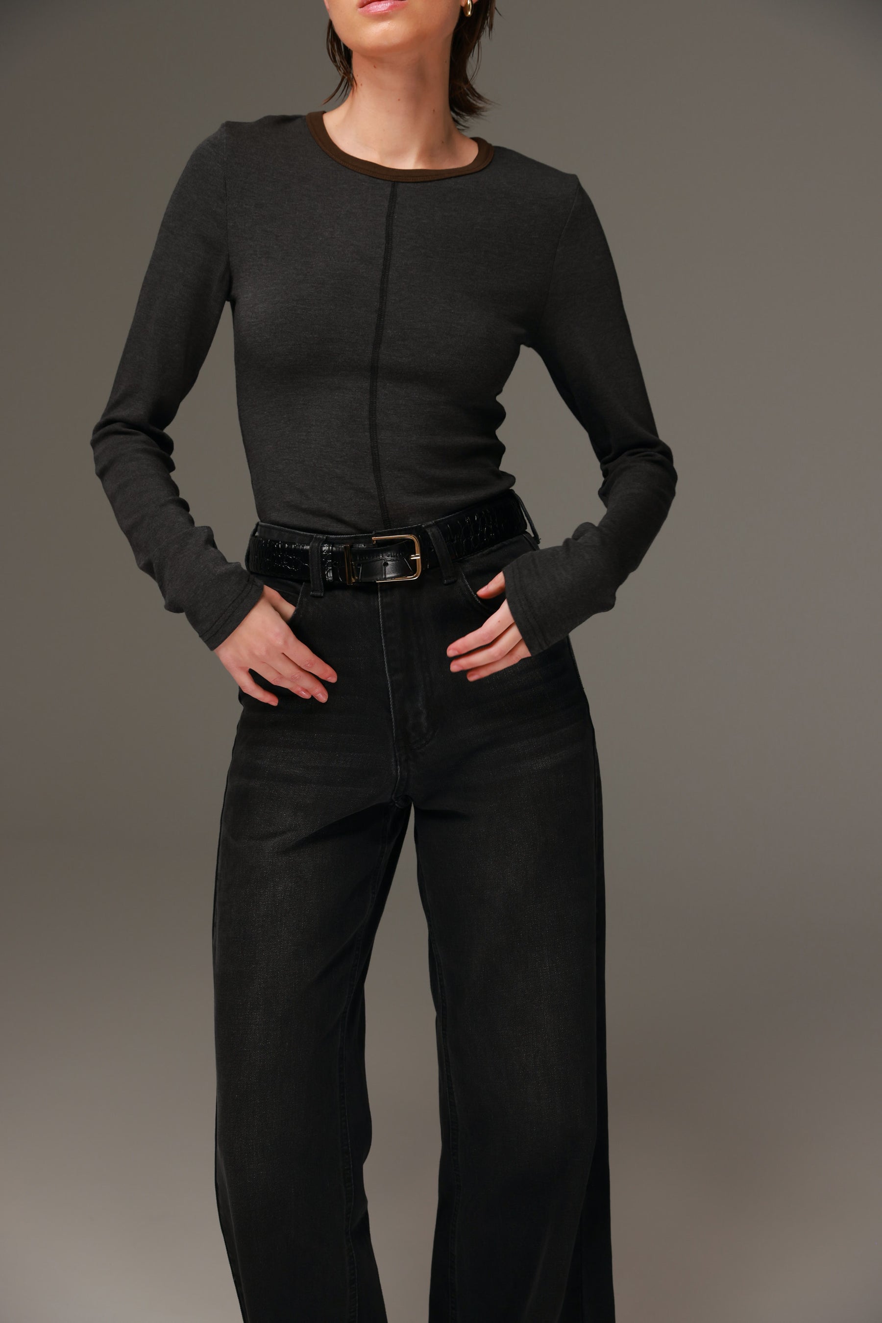 חולצת מלורי אפור כהה