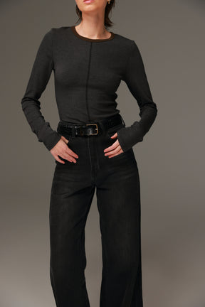 חולצת מלורי אפור כהה