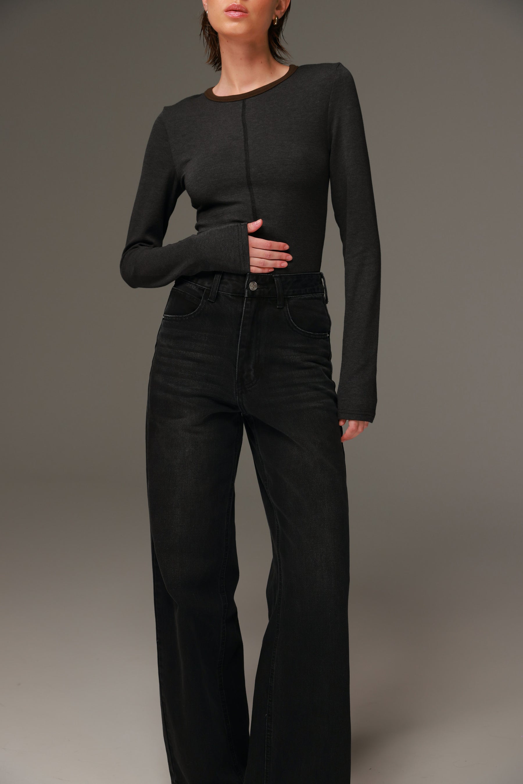 חולצת מלורי אפור כהה