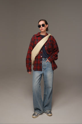 ג'קט לילי כחול/בורדו