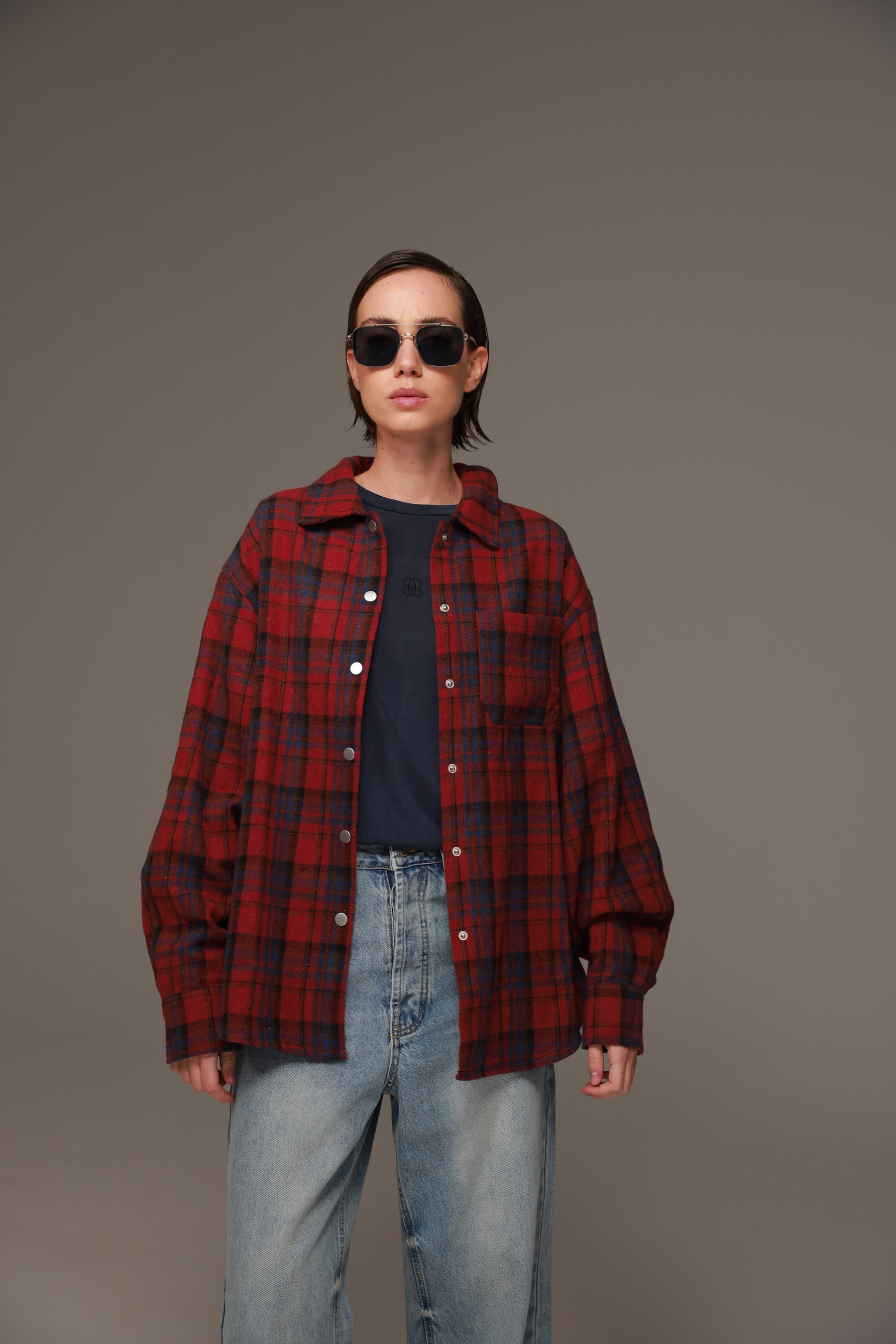 ג'קט לילי כחול/בורדו