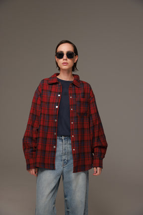 ג'קט לילי כחול/בורדו