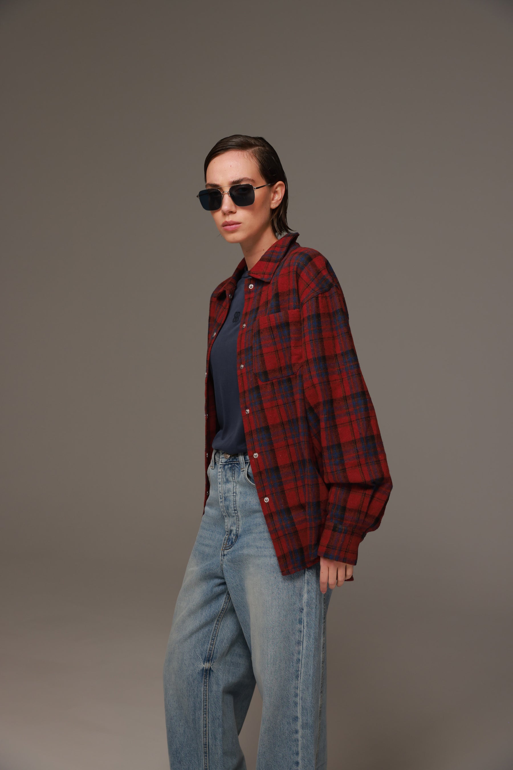 ג'קט לילי כחול/בורדו