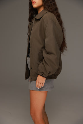 ג'קט בומבר ג'רמי חאקי כהה