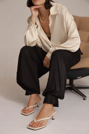 נעלי ברודי שמנת