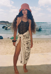 Reah Pareo Cream/Brown Print