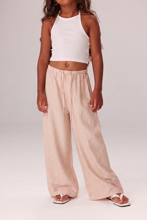 מכנסי רומליה שמנת/אדום