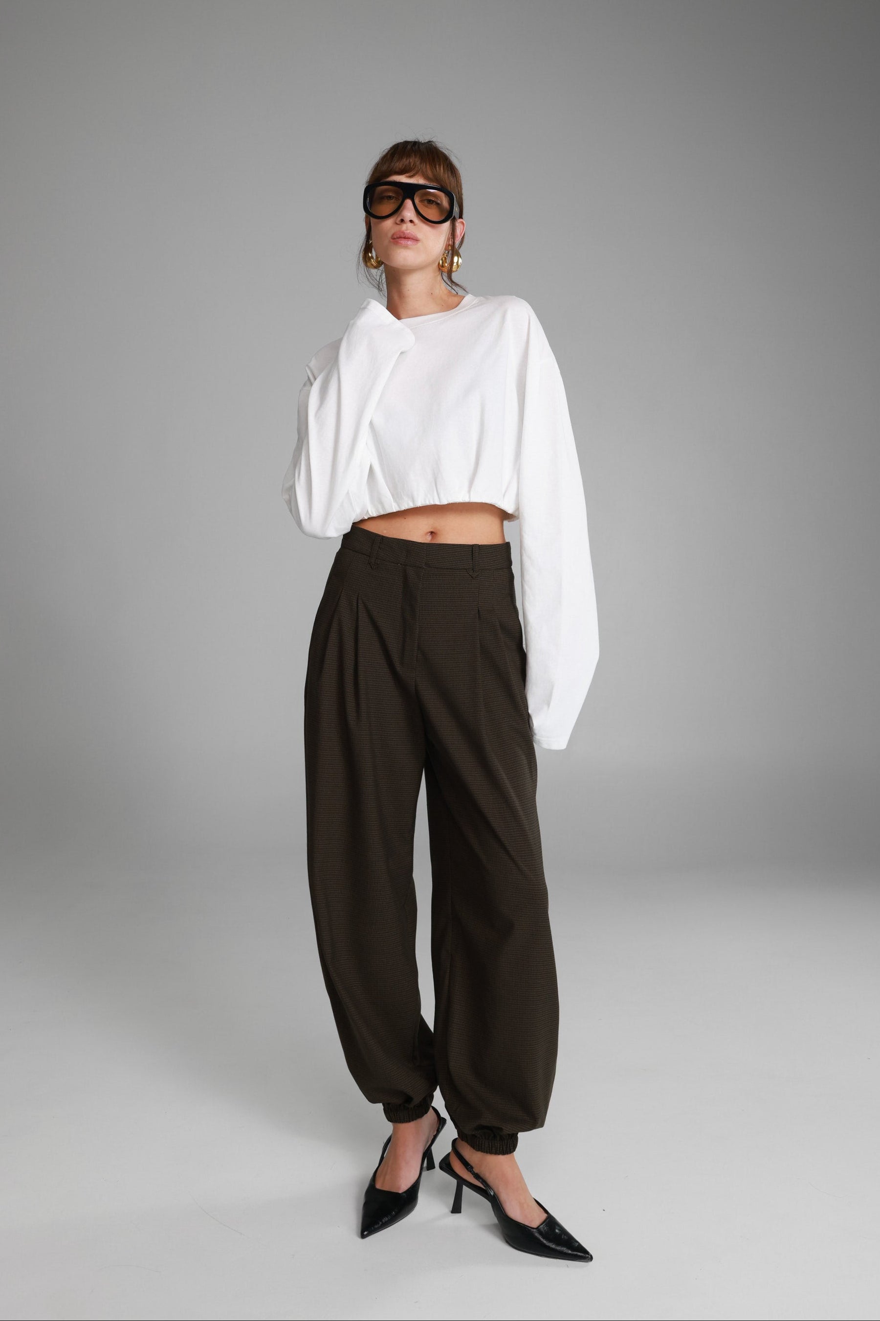 מכנסי הנרי ארוכים משובצים