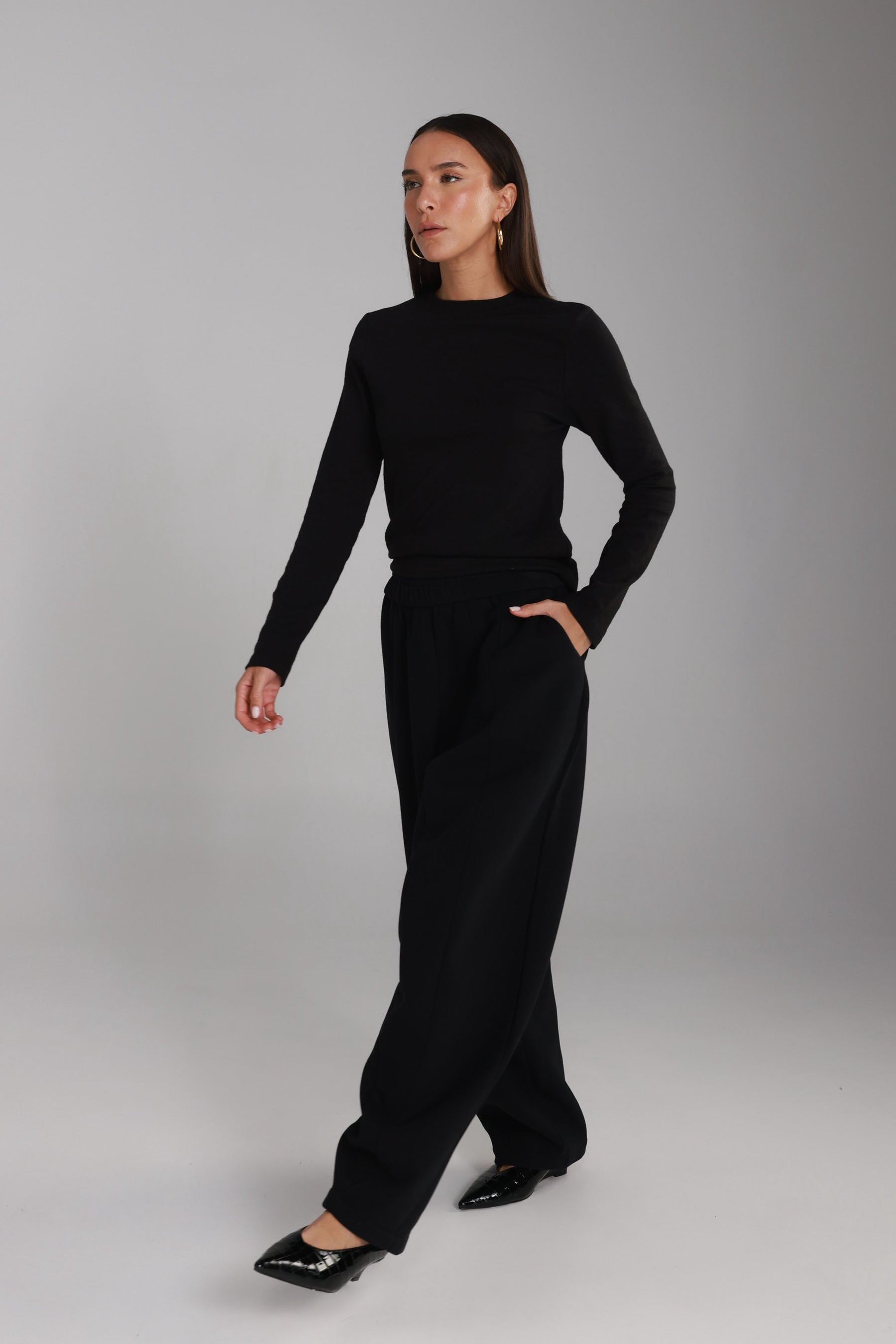 מכנסי אייבי שחורים