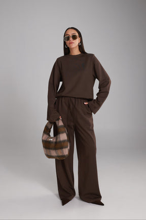 חליפת דייזי חום כהה