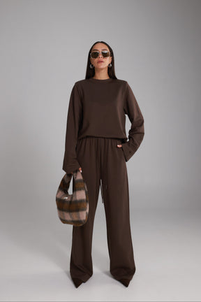 חליפת דייזי חום כהה