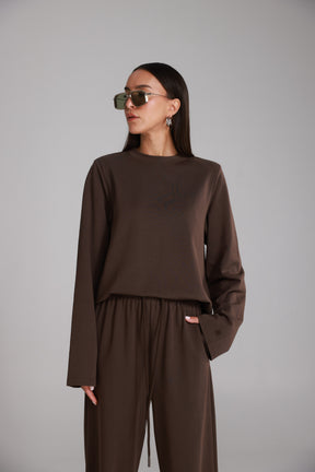 חליפת דייזי חום כהה