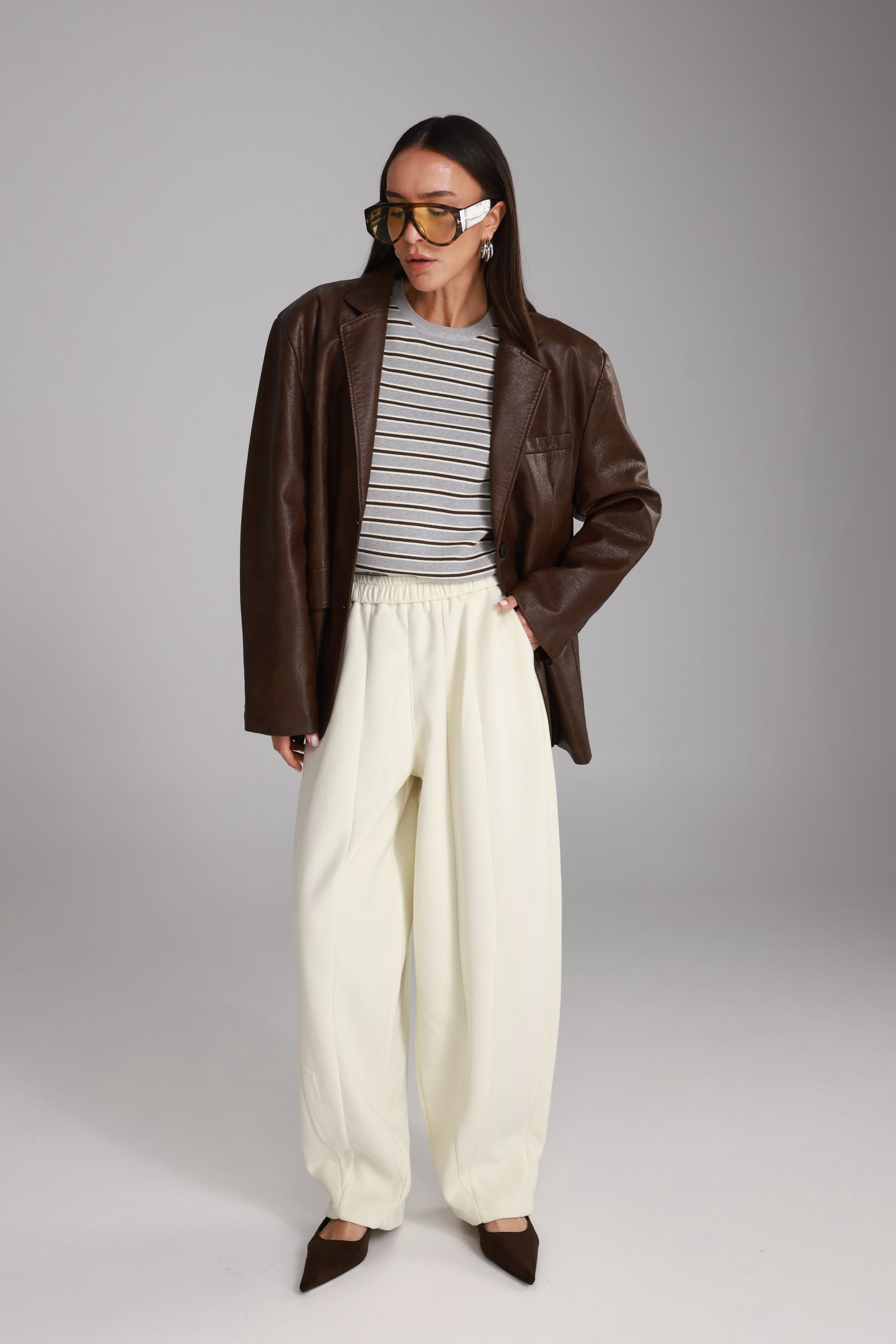 מכנסי אייבי שמנת