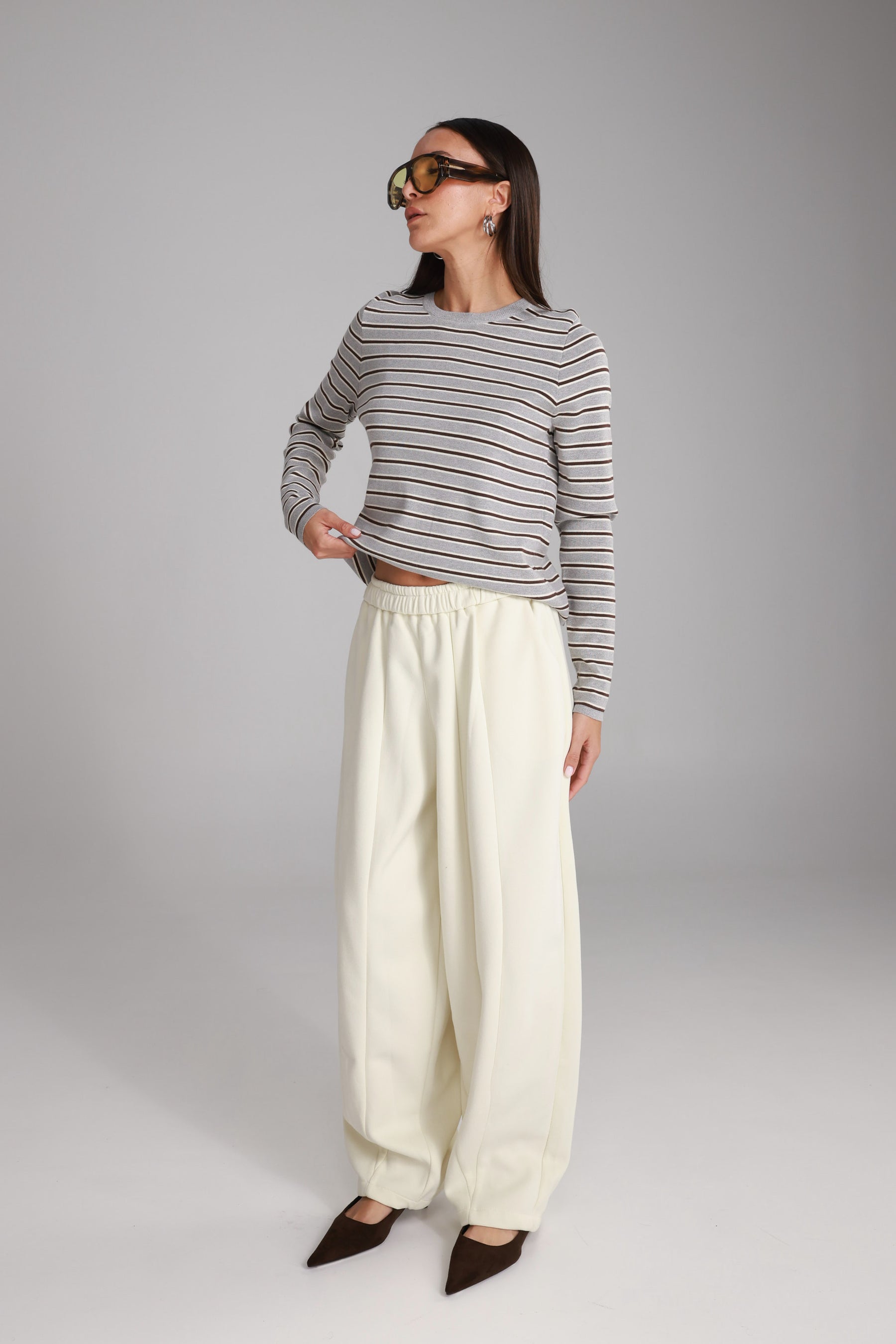 מכנסי אייבי שמנת