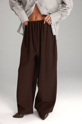 מכנסי מנואלה חום כהה