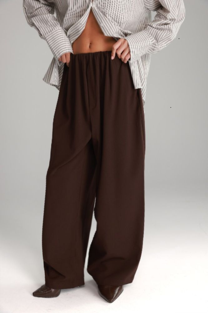 מכנסי מנואלה חום כהה