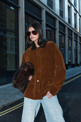 ג'קט אדריאנה חום בהיר