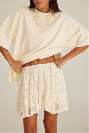 חצאית ביאנקה שמנת